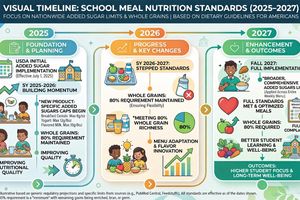 USDA regulatory changes timeline for school meal fiber and sugar