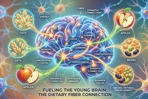 Fiber's impact on cognitive function in a child's brain