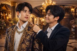 Peach and Thee in a luxurious mansion, representing MeAndThee's satirical narrative and cultural architecture