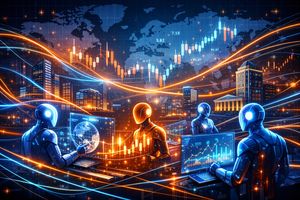 AI agents collaborating to manage global financial transactions efficiently