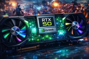 NVIDIA RTX 50 series GPU showcasing AI-powered neural rendering for extended hardware value.