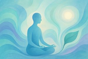 Conceptual image of mind-body connection, calm, and well-being