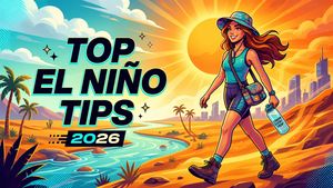 Main Character confidently facing extreme summer weather with El Niño tips